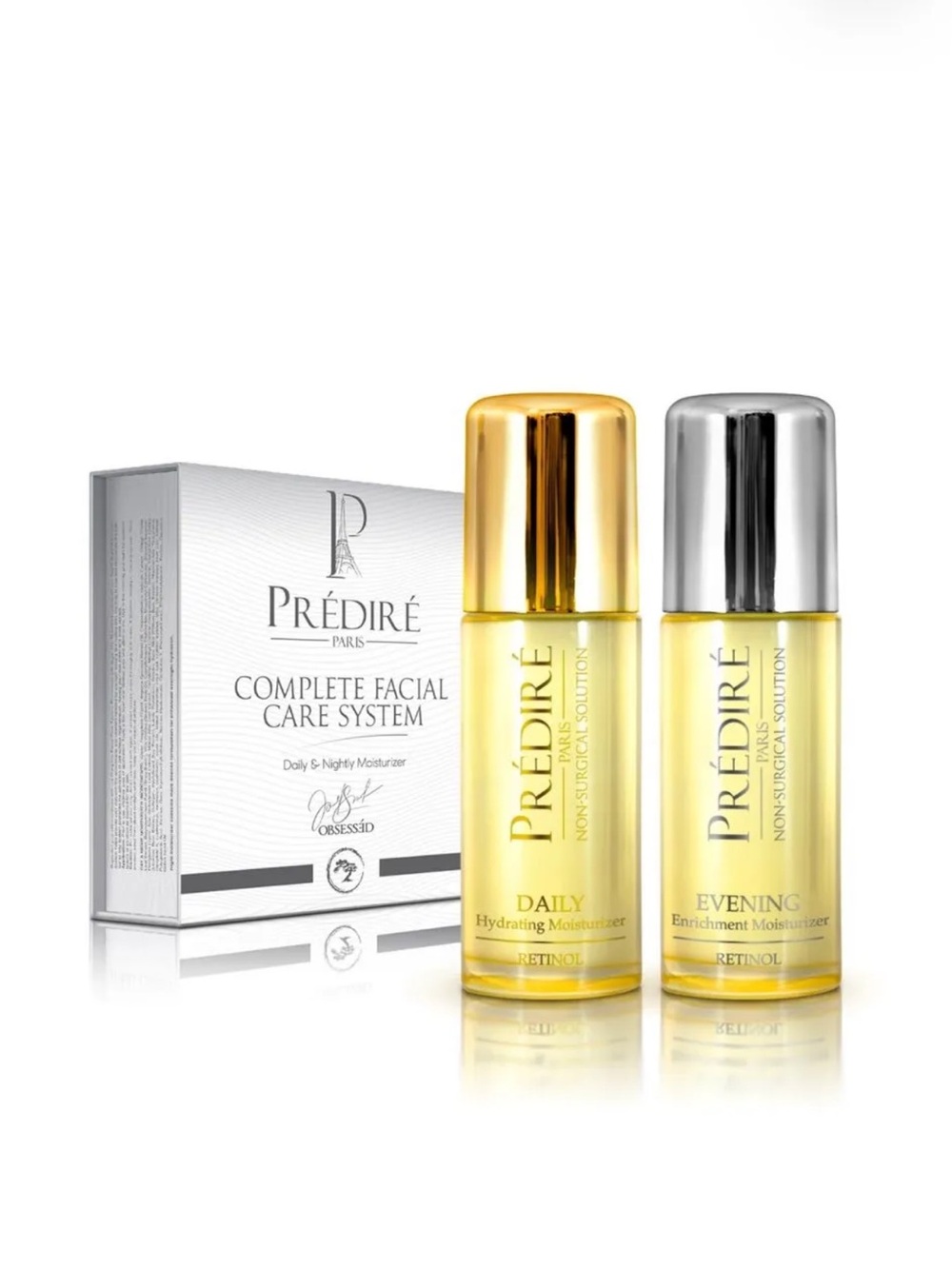 Prédiré Paris Daily & Evening Hydrating Moisturizer Set - Gold & Silver